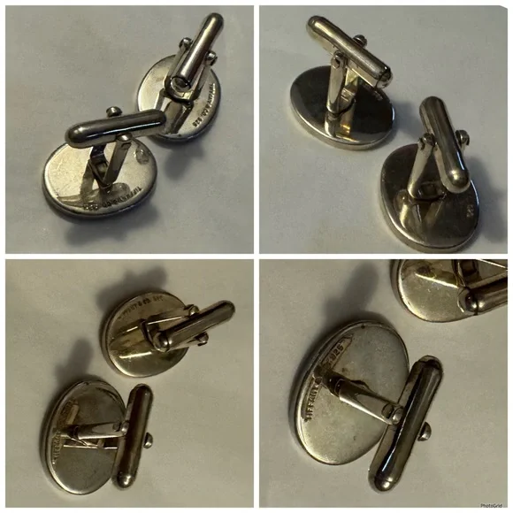 Tiffany & Co AUTHENTIC Vintage 925 Sterling Silver Cufflinks Cuff Links - Picture 13 of 16